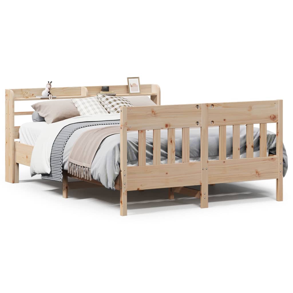 Bed Frame without Mattress 120x200 cm Solid Wood Pine