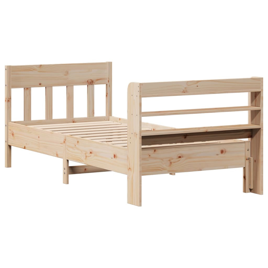 Bed Frame without Mattress 100x200 cm Solid Wood Pine