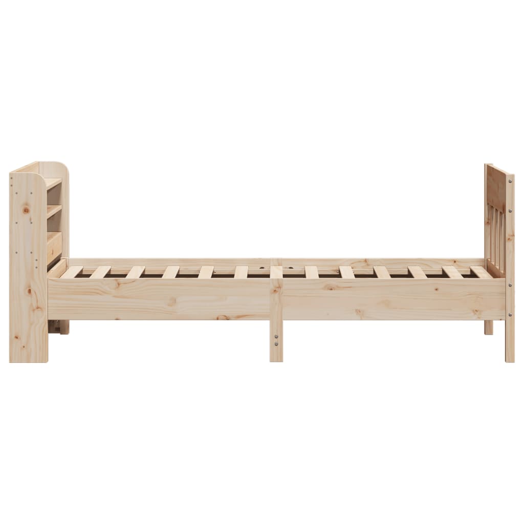 Bed Frame without Mattress 90x200 cm Solid Wood Pine