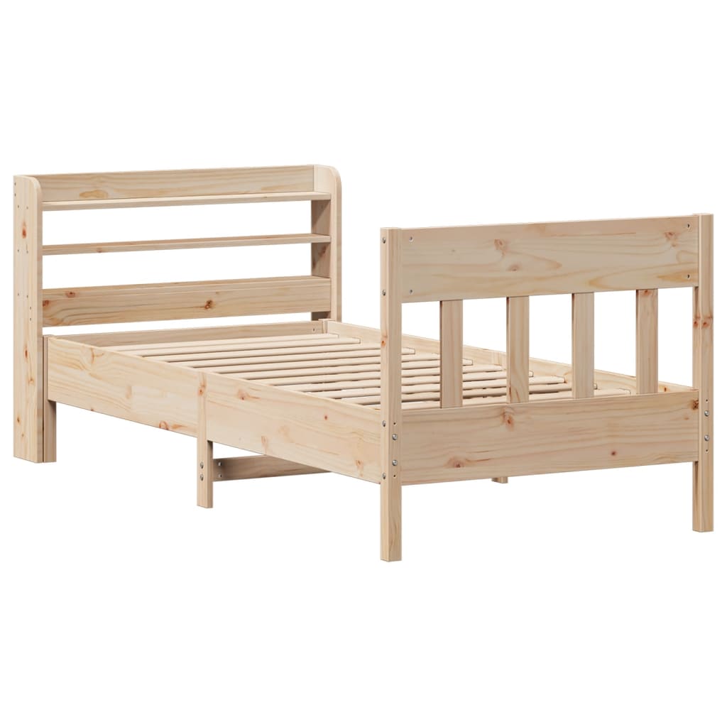 Bed Frame without Mattress 90x190 cm Single Solid Wood Pine