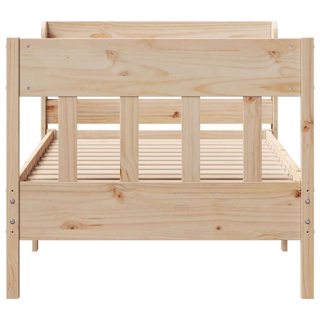 Bed Frame without Mattress 90x190 cm Single Solid Wood Pine