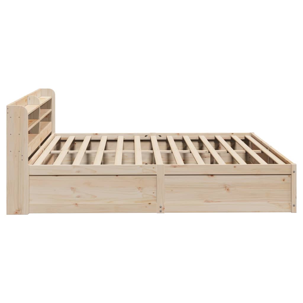 Bed Frame with Headboard 200x200 cm Solid Wood Pine
