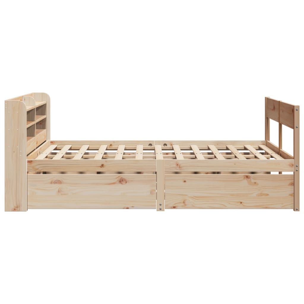 Bed Frame without Mattress 150x200 cm King Size Solid Wood Pine