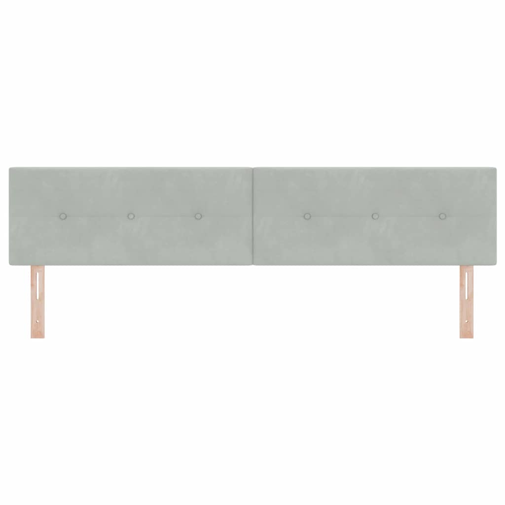 Headboard with LED Strip Lights Light Grey 100 cm Velvet