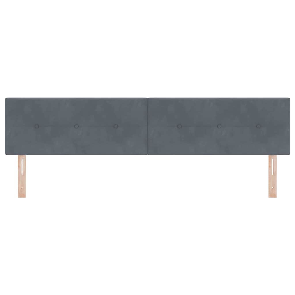 Headboard with LED Strip Lights Adjustable Grey 100 cm Velvet