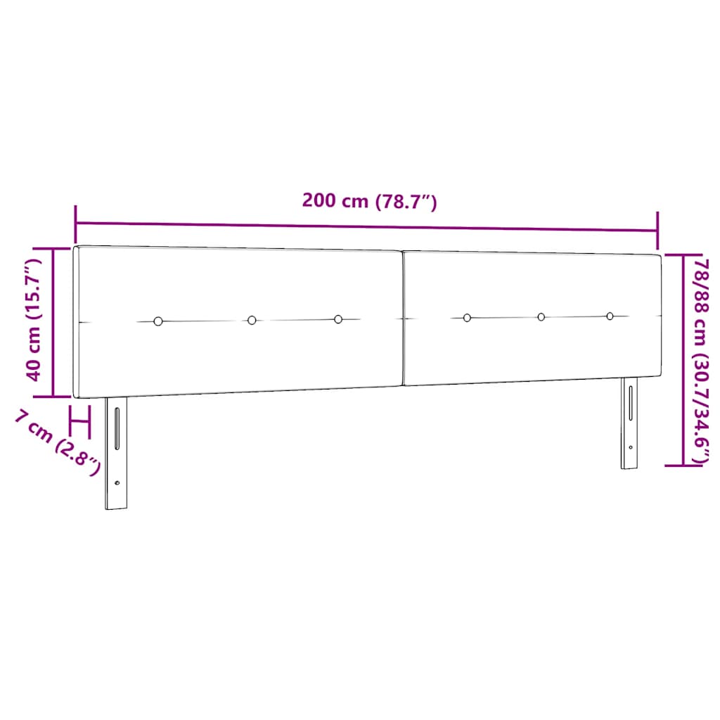 Headboard with LED Strip Lights Adjustable Black 100 cm Velvet