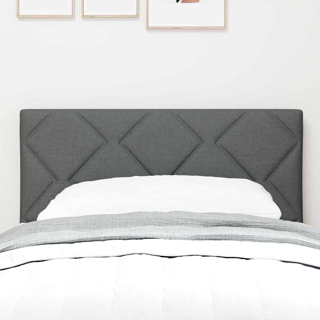 Headboard with LED Strip Lights Adjustable Grey 80 cm Fabric
