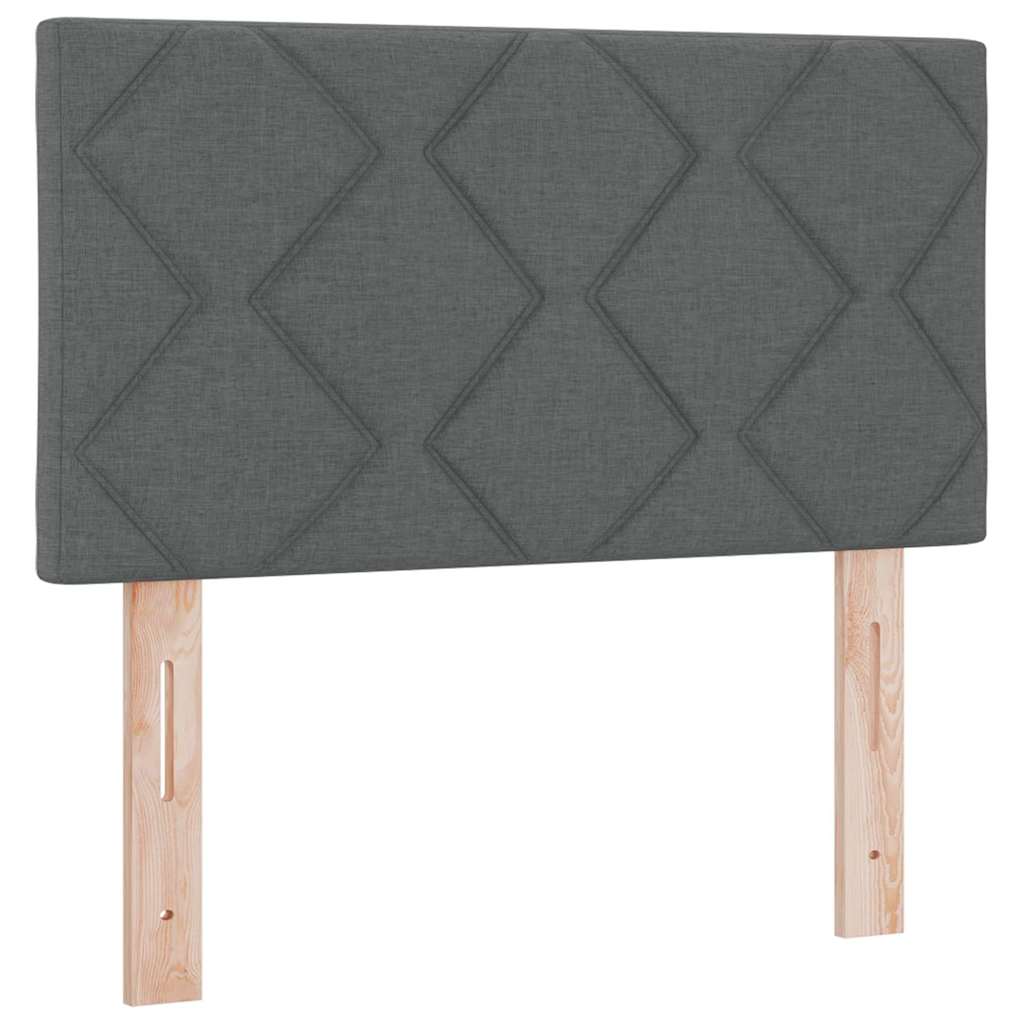 Headboard with LED Strip Lights Adjustable Grey 80 cm Fabric