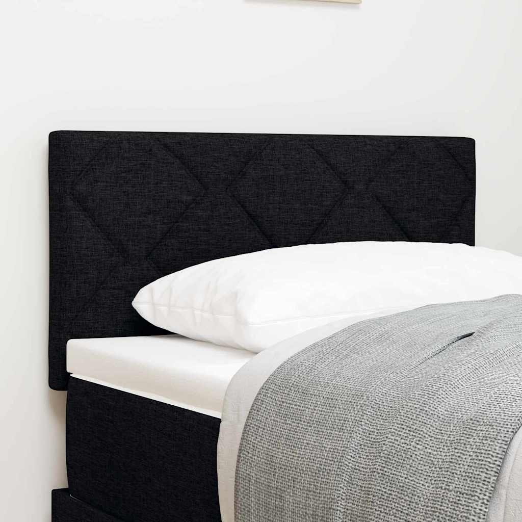 Headboard with LED Strip Lights Adjustable Black 80 cm Fabric