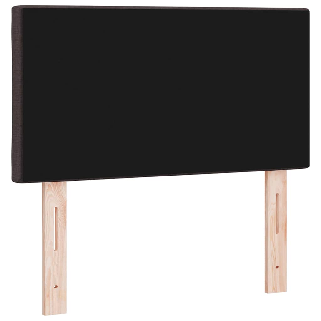 Headboard with LED Strip Lights Adjustable Brown 80 cm Fabric