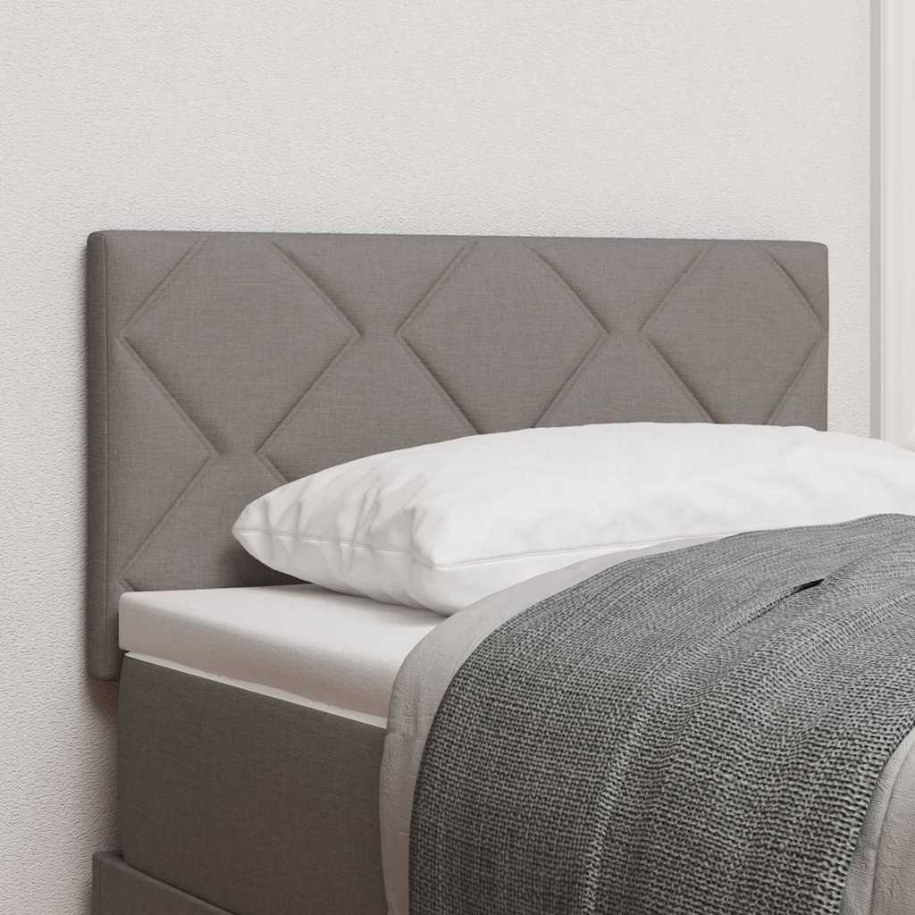 Headboard with LED Strip Lights Adjustable Taupe 80 cm Fabric