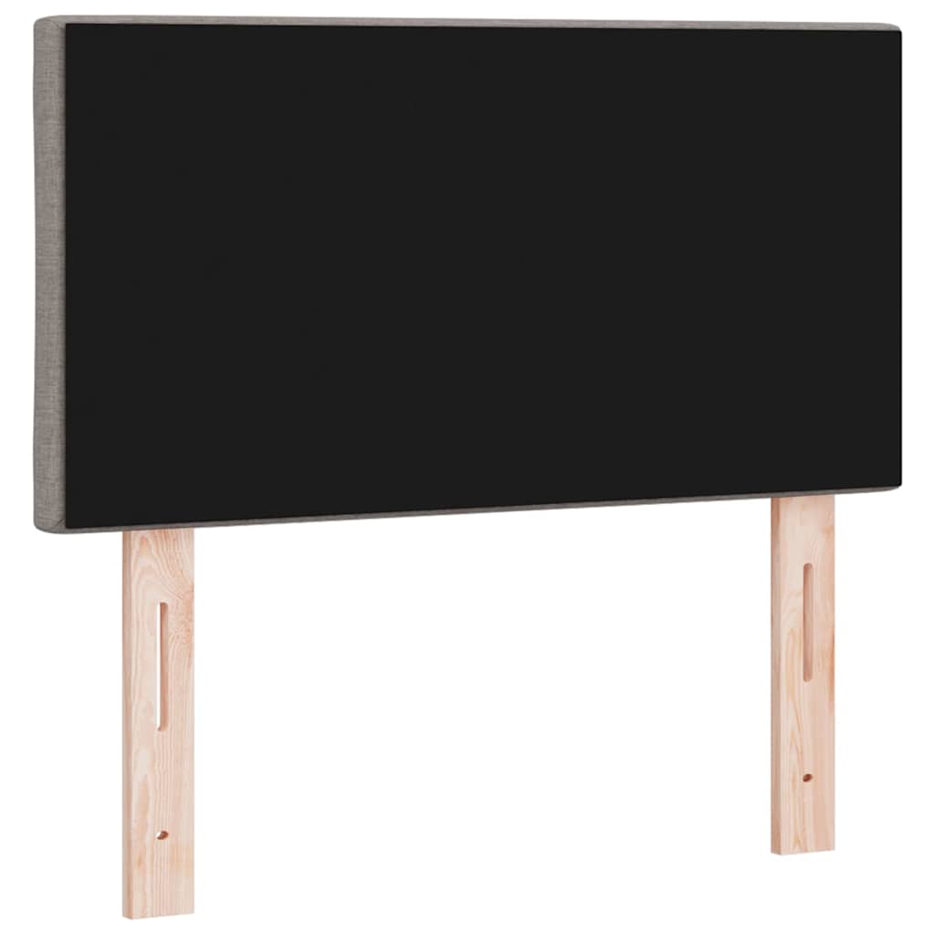 Headboard with LED Strip Lights Adjustable Taupe 80 cm Fabric