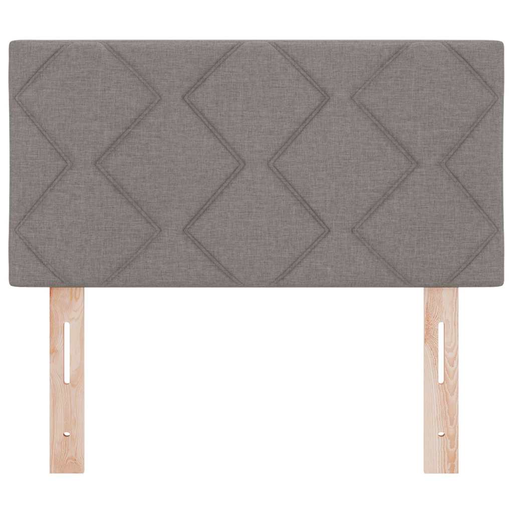 Headboard with LED Strip Lights Adjustable Taupe 80 cm Fabric