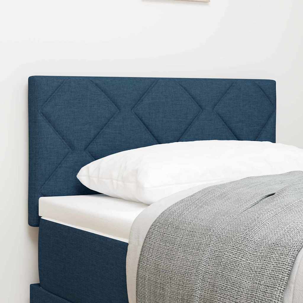 Headboard with LED Strip Lights Adjustable Blue 180 cm Fabric