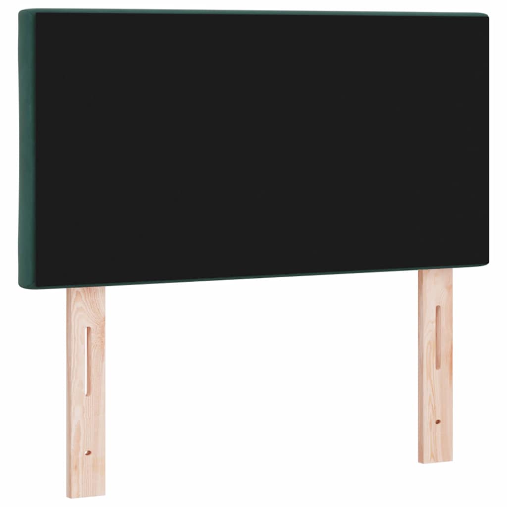 LED Headboard with LED Strip Lights Dark green 80 cm Velvet