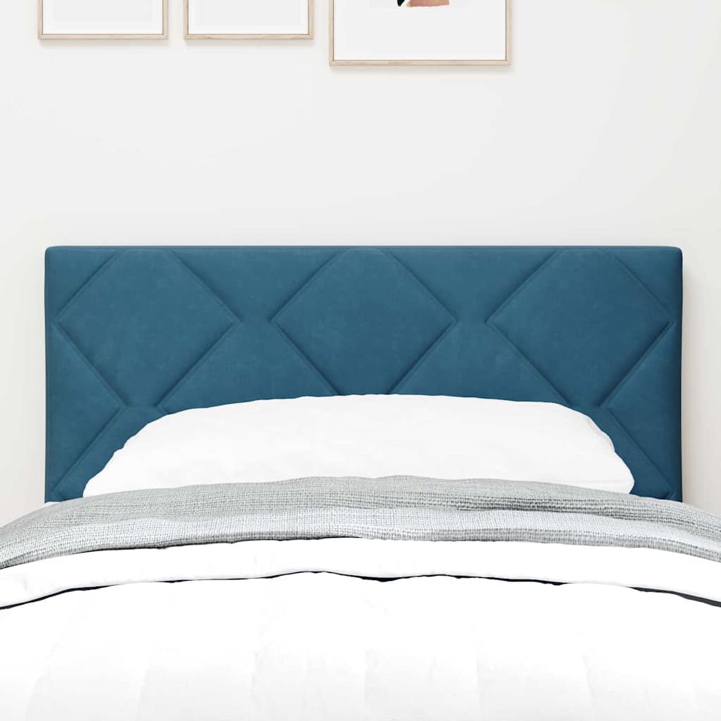 LED Headboard with LED Strip Lights Dark blue 80 cm Velvet