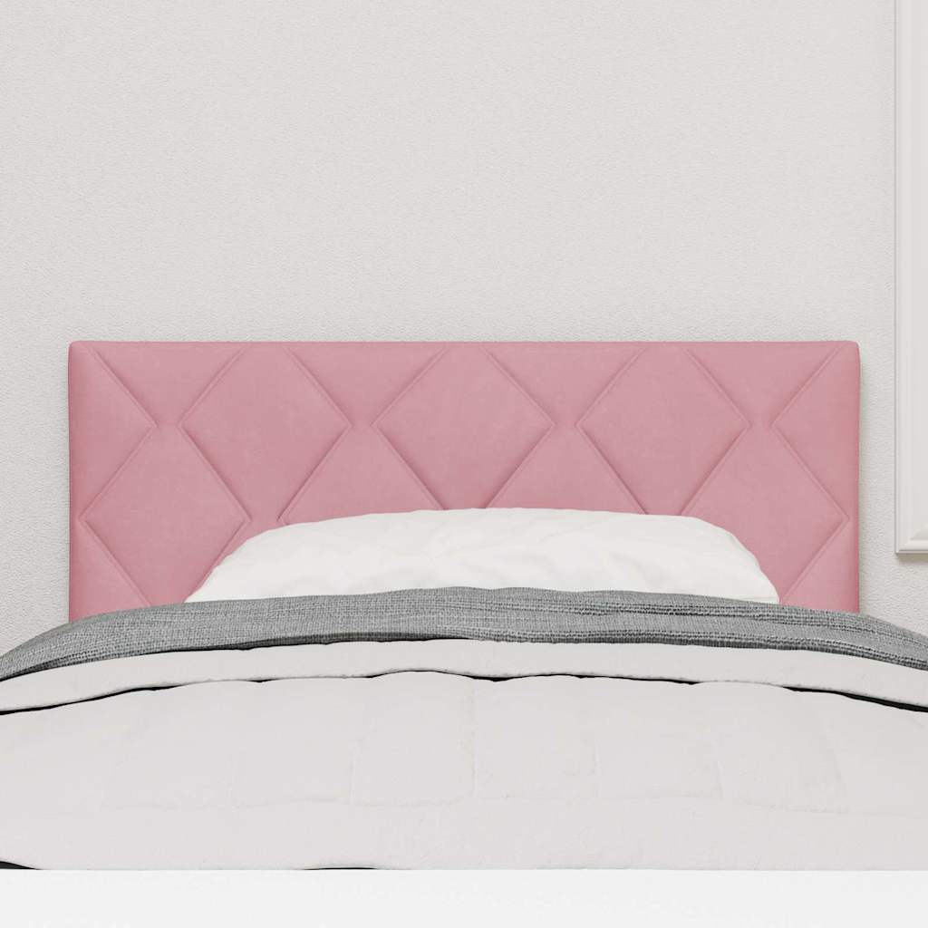 LED Headboard with LED Strip Lights Manual Pink 100 cm Velvet