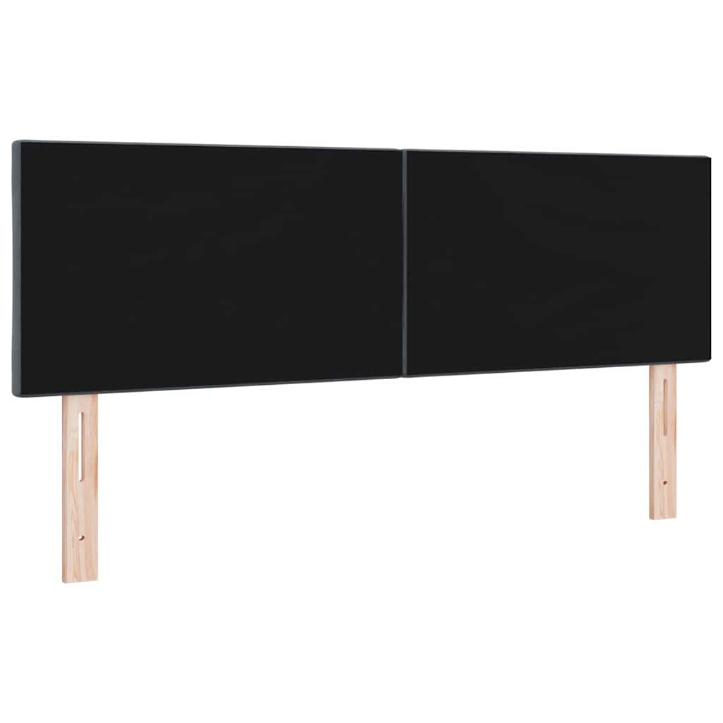 LED Headboard with LED Strip Lights Dark grey 144 cm Velvet