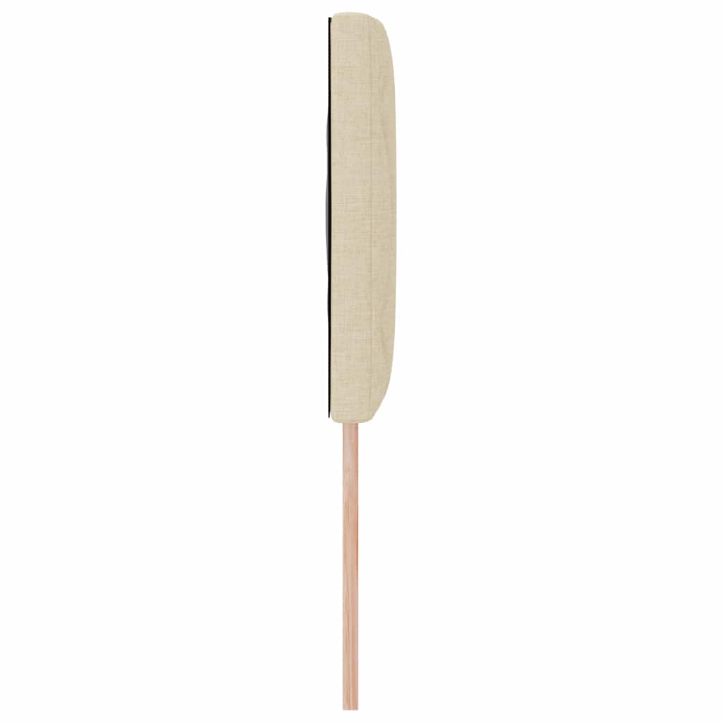 Headboard with LED Strip Lights Adjustable Cream 160 cm Fabric