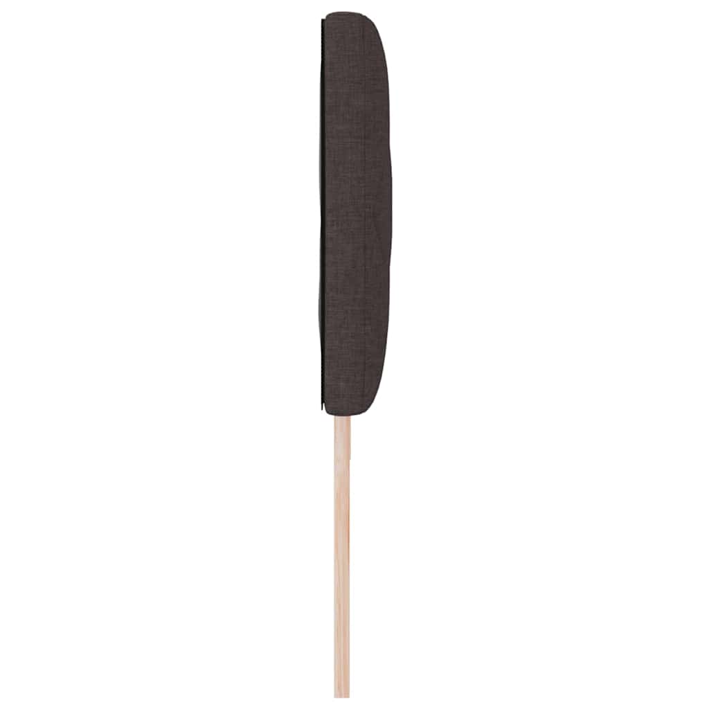 Headboard with LED Strip Lights Adjustable Brown 180 cm Fabric