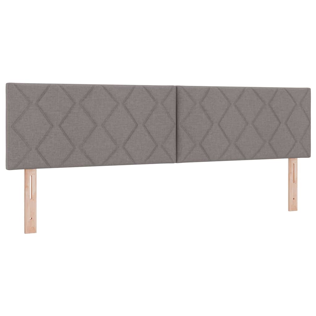Headboard with LED Strip Lights Adjustable Taupe 180 cm Fabric