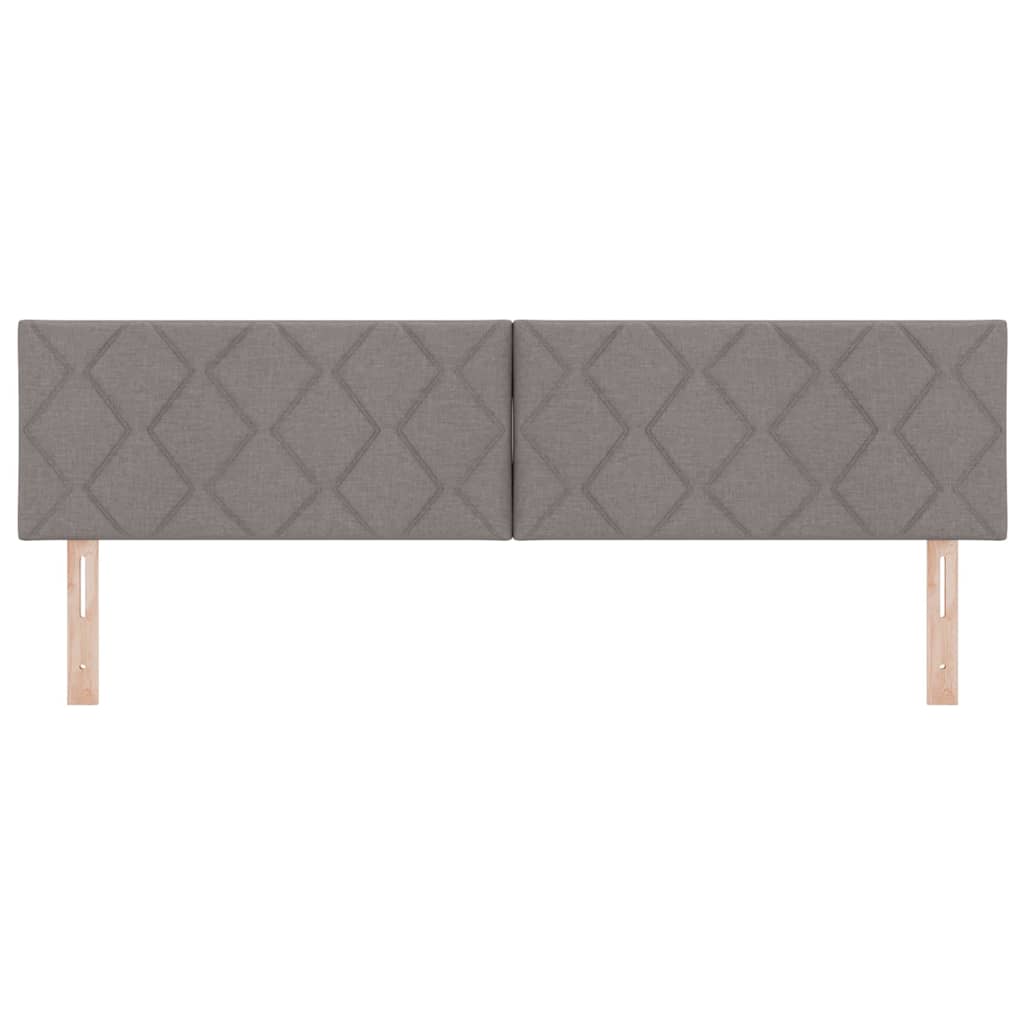 Headboard with LED Strip Lights Adjustable Taupe 180 cm Fabric