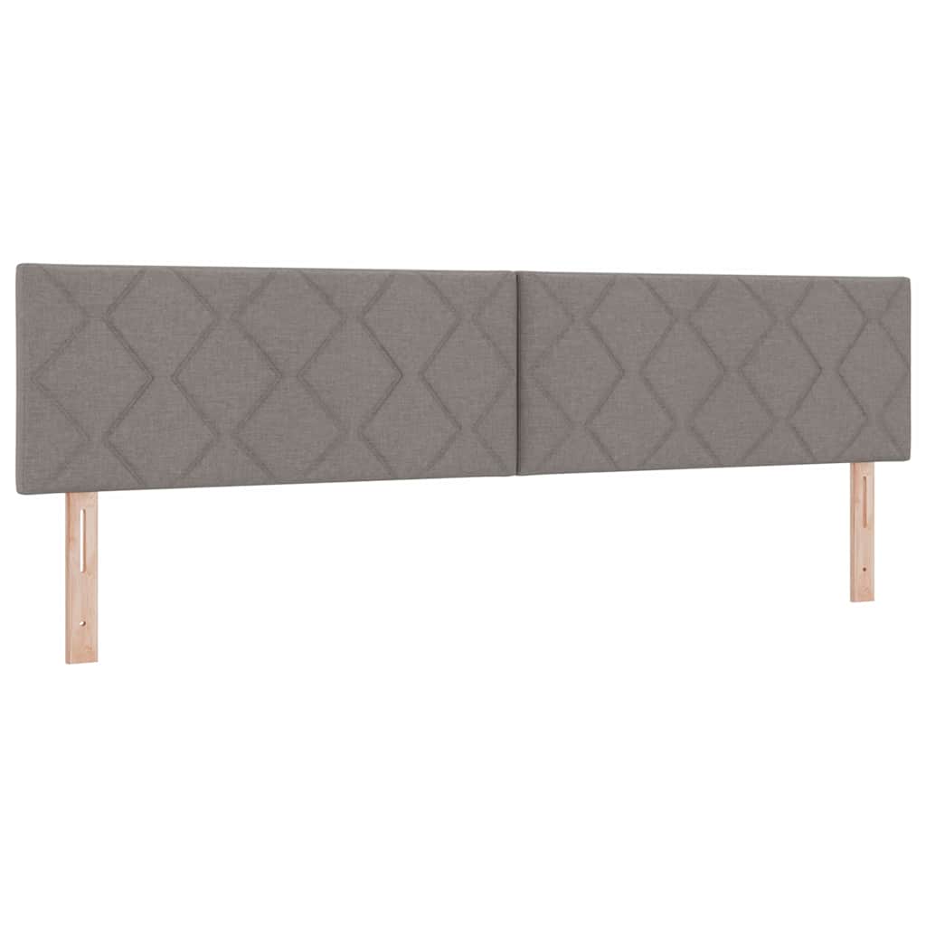 Headboard with LED Strip Lights Adjustable Taupe 200 cm Fabric