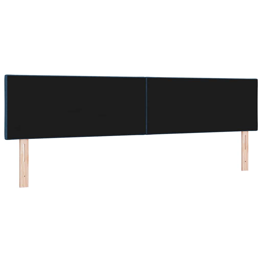 Headboard with LED Strip Lights Adjustable Blue 200 cm Fabric