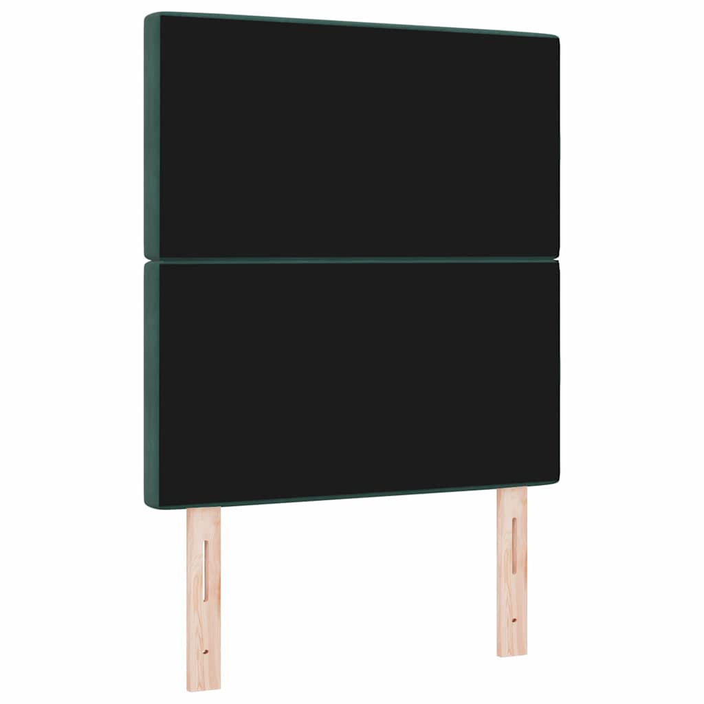 LED Headboard with LED Strip Lights Dark green 80 cm Velvet