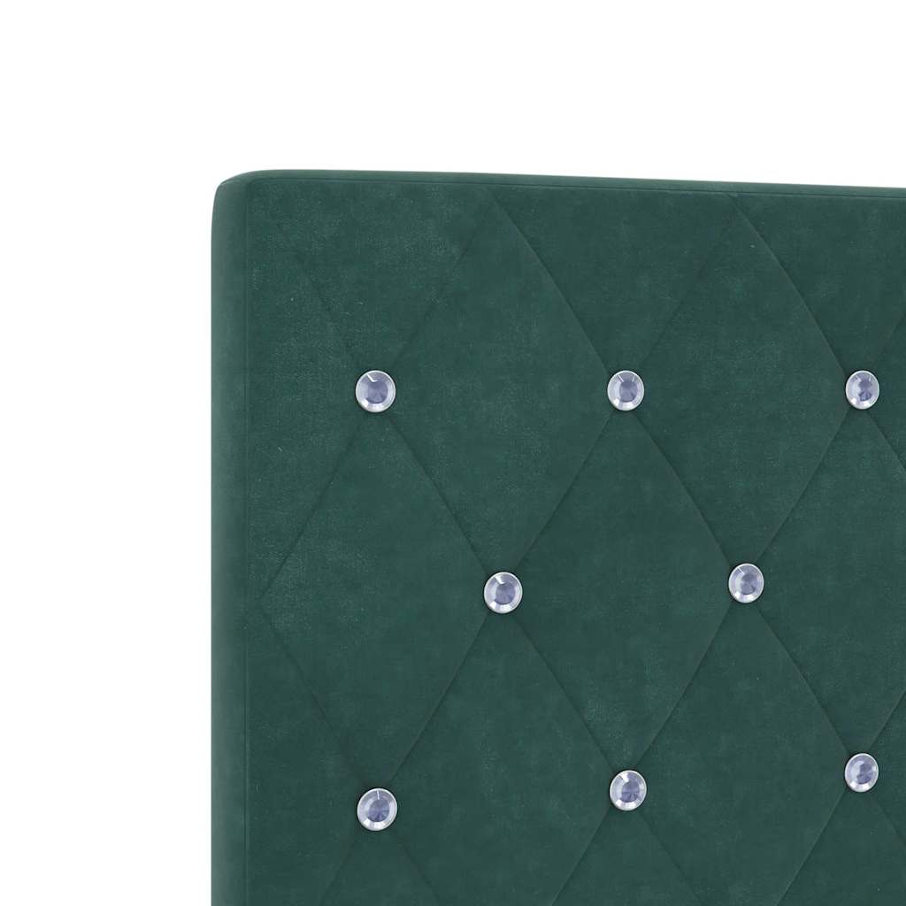 LED Headboard with LED Strip Lights Dark green 144 cm Velvet