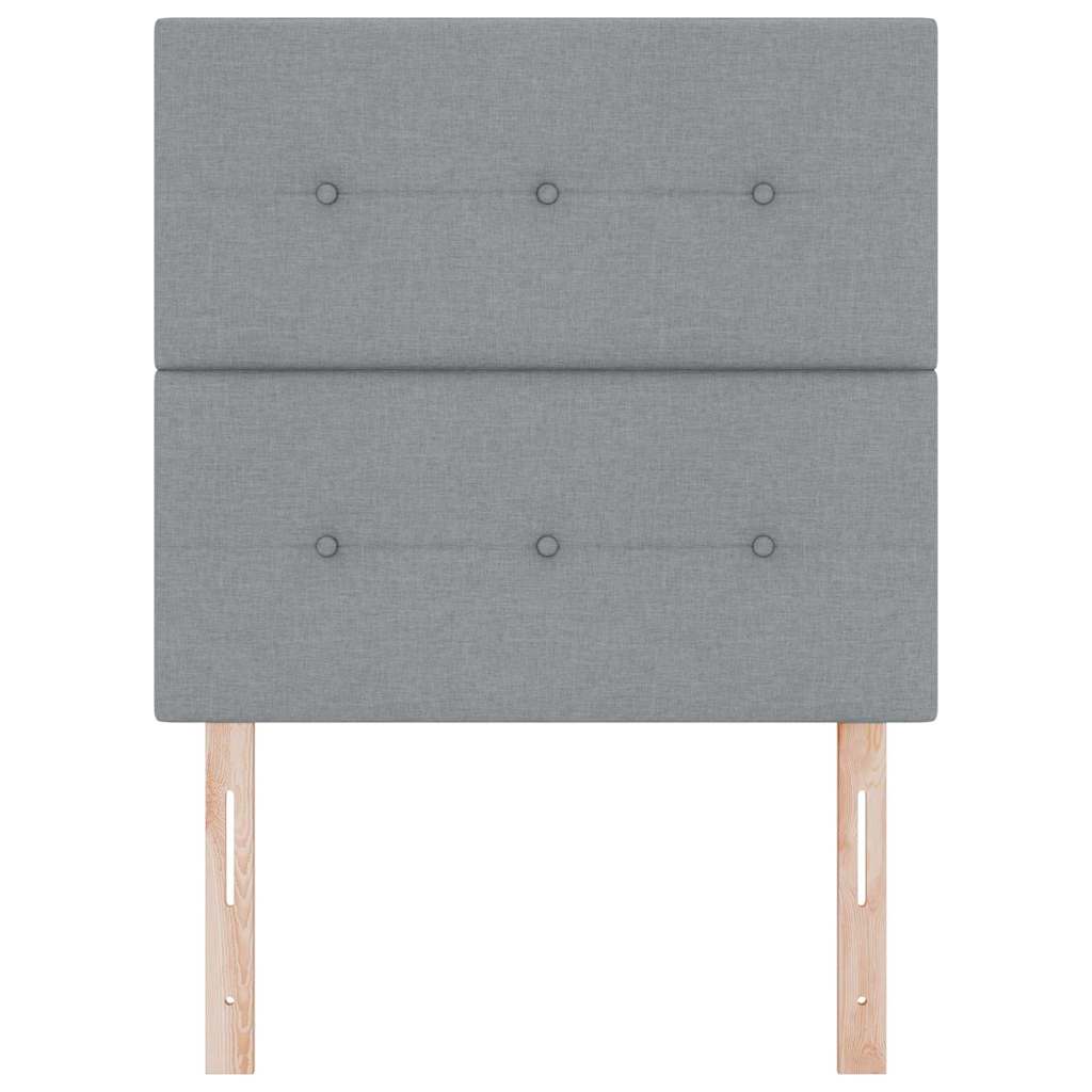 LED Headboard with LED Strip Lights Light grey 100 cm Fabric
