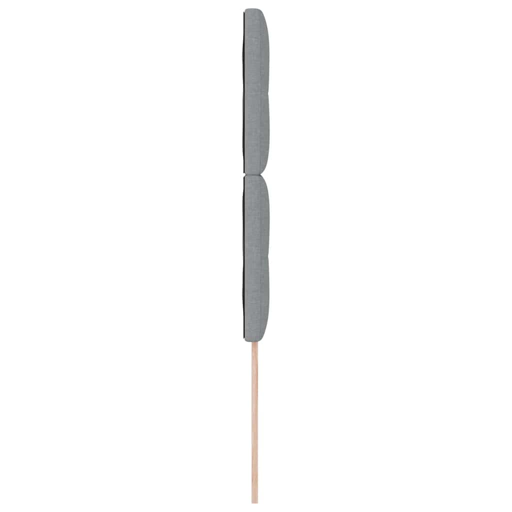 LED Headboard with LED Strip Lights Light grey 100 cm Fabric