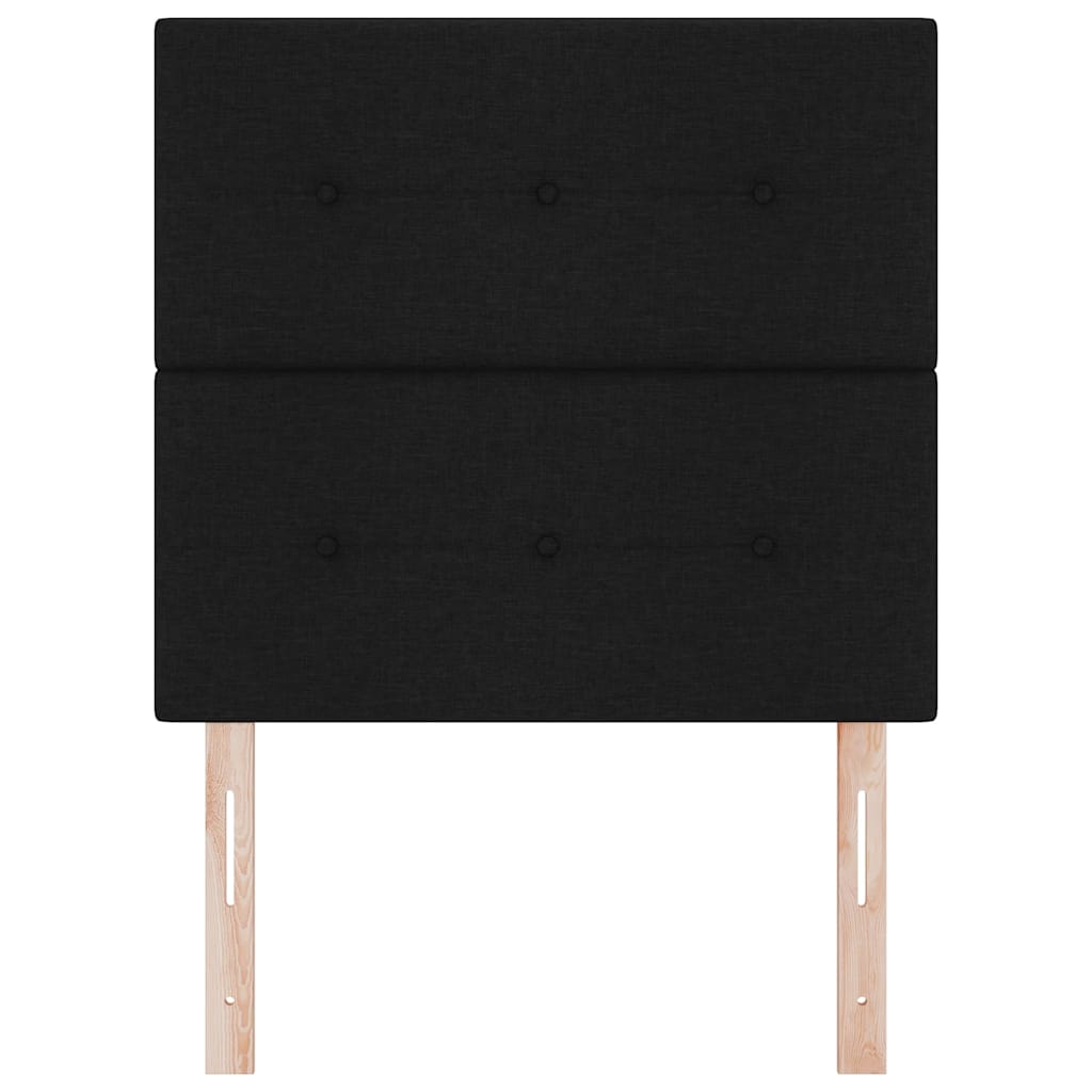 LED Headboard with LED Strip Lights Manual Black 100 cm Fabric