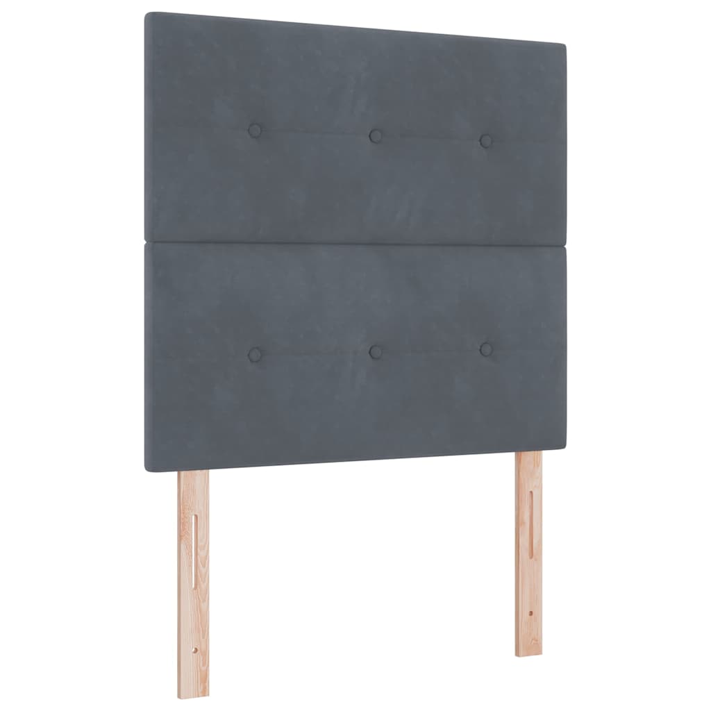 Headboard with LED Strip Lights Adjustable Grey 100 cm Velvet