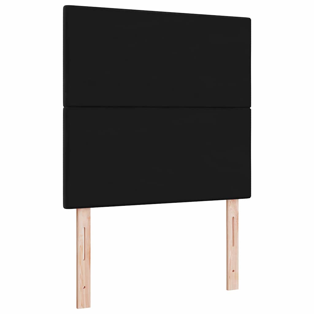 Headboard with LED Strip Lights Adjustable Black 100 cm Velvet