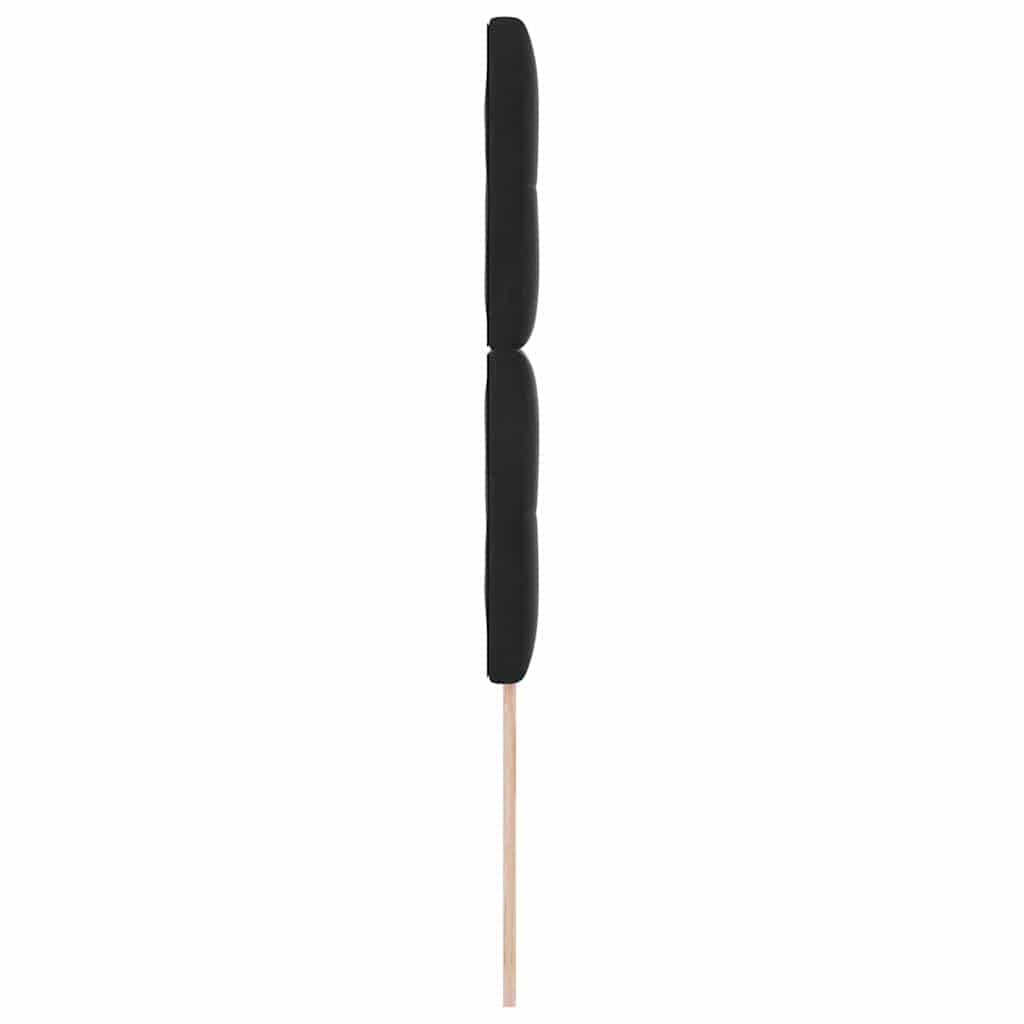 Headboard with LED Strip Lights Adjustable Black 100 cm Velvet