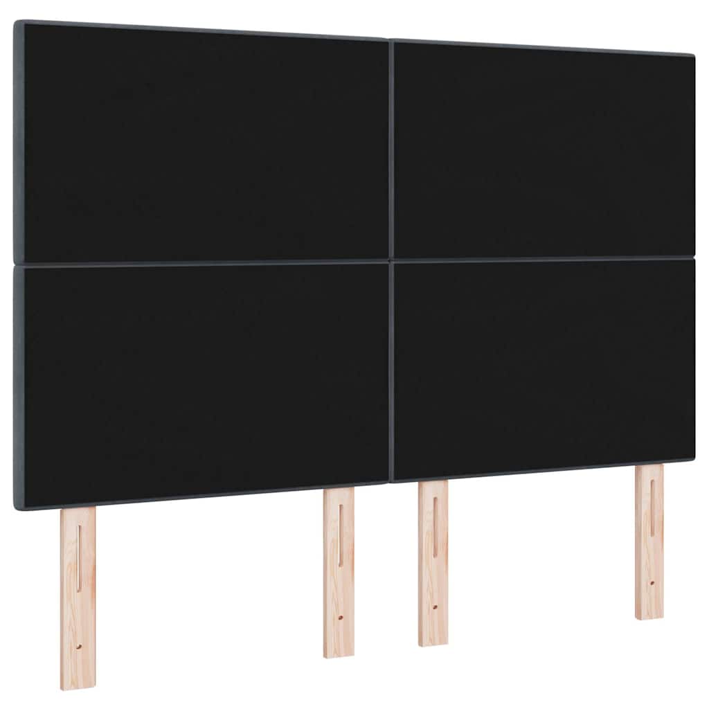 Headboard with LED Strip Lights Adjustable Grey 80 cm Velvet