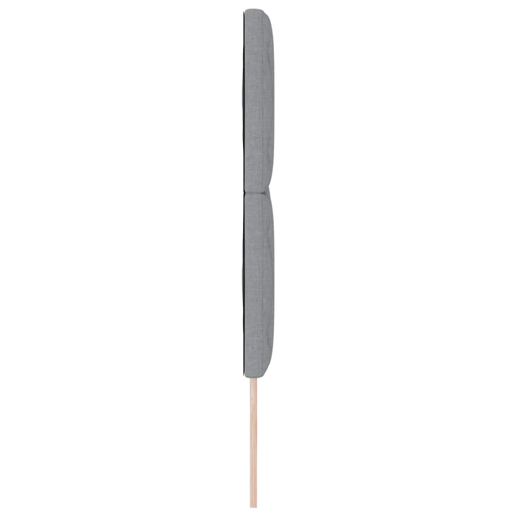 Headboard with LED Strip Lights Light Grey 144 cm Fabric