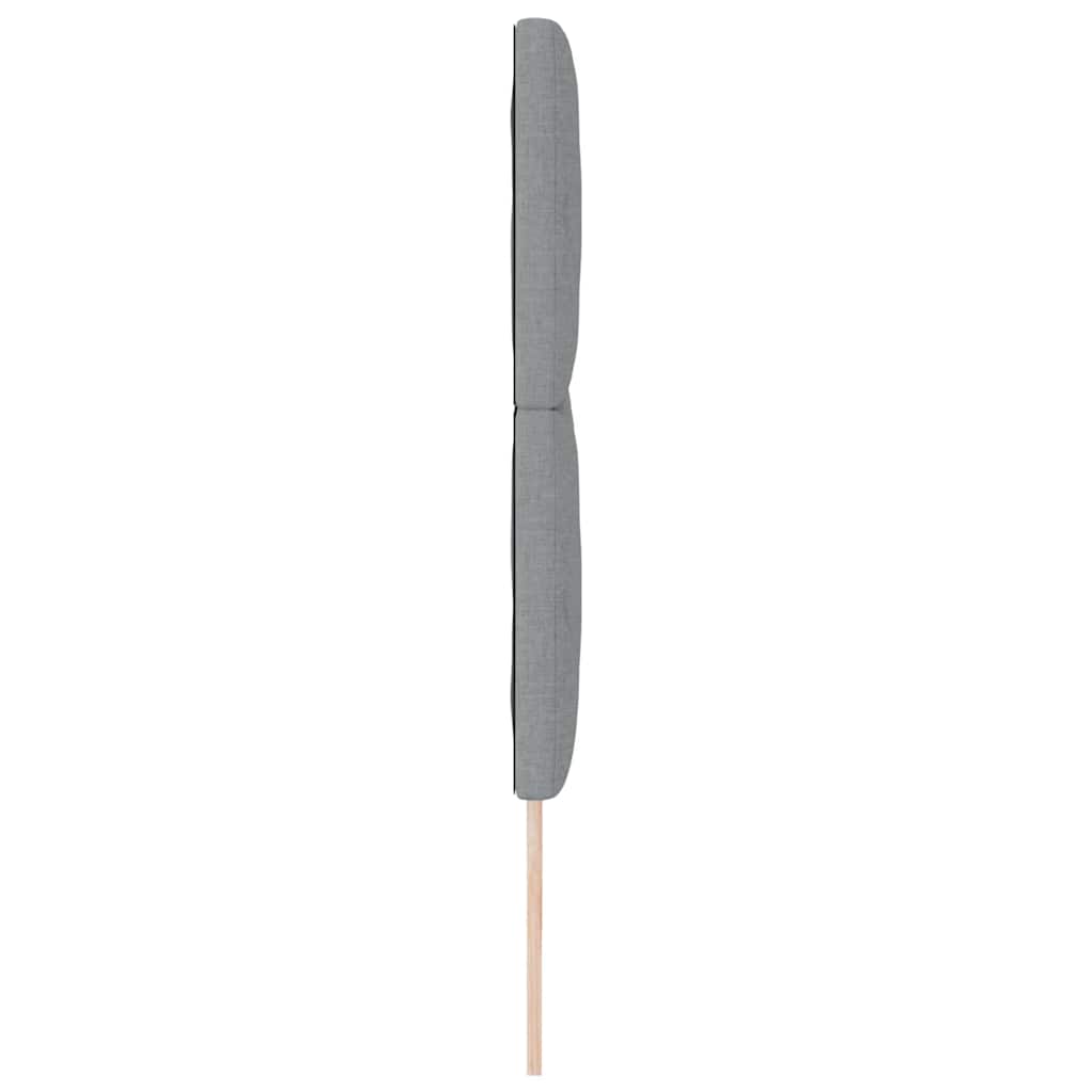 Headboard with LED Strip Lights Light Grey 200 cm Fabric