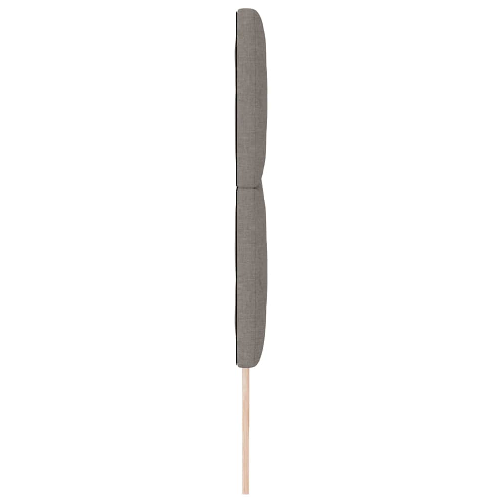 Headboard with LED Strip Lights Adjustable Taupe 200 cm Fabric