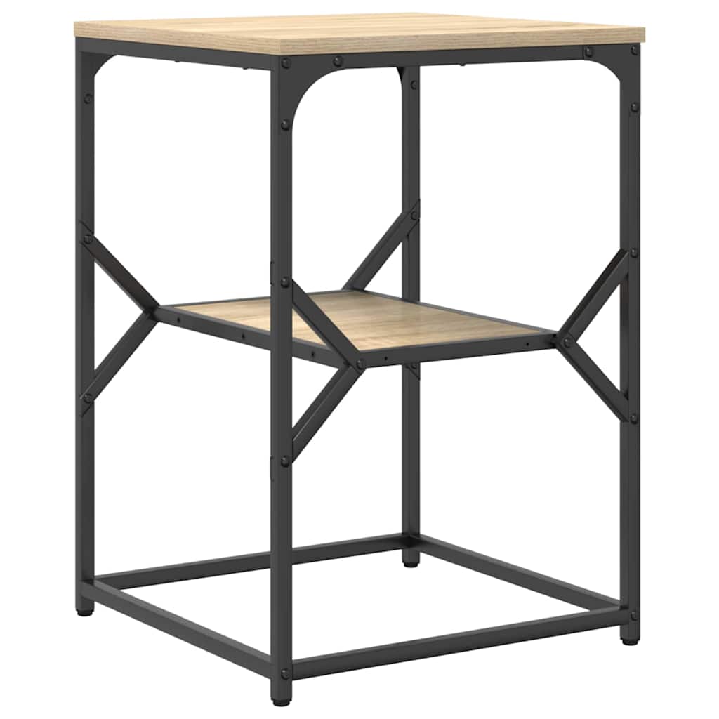 Side Table Sonoma oak 41 x 40 x 60 cm Engineered wood and steel