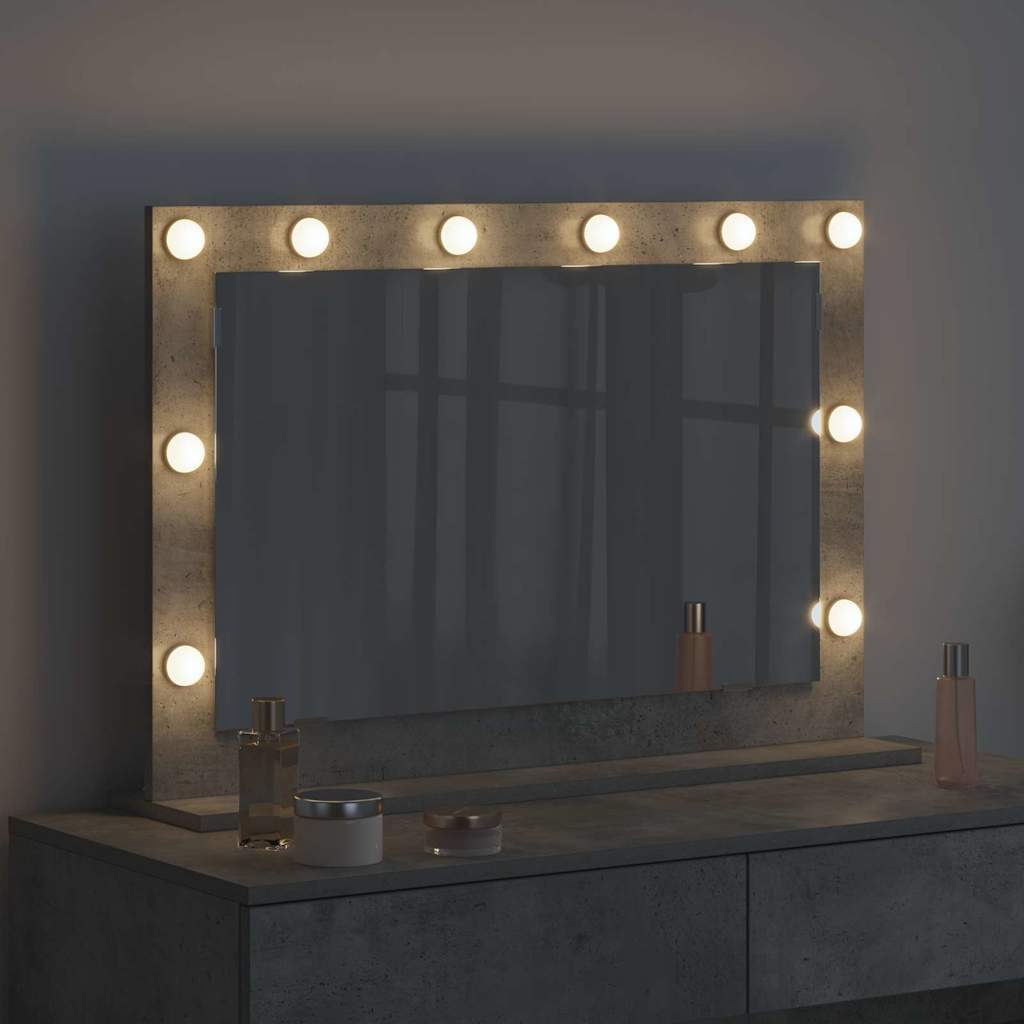 Vanity Mirror with Mirror Concrete Grey 80 x 55 x 18 cm
