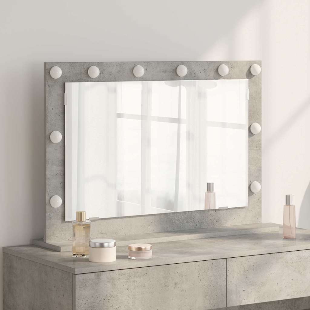 Vanity Mirror with Mirror Concrete Grey 80 x 55 x 18 cm