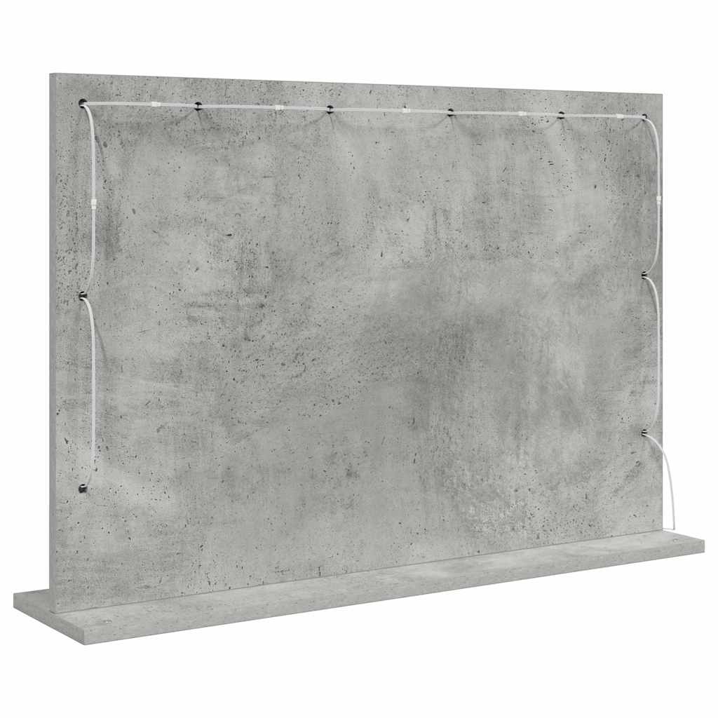 Vanity Mirror with Mirror Concrete Grey 80 x 55 x 18 cm