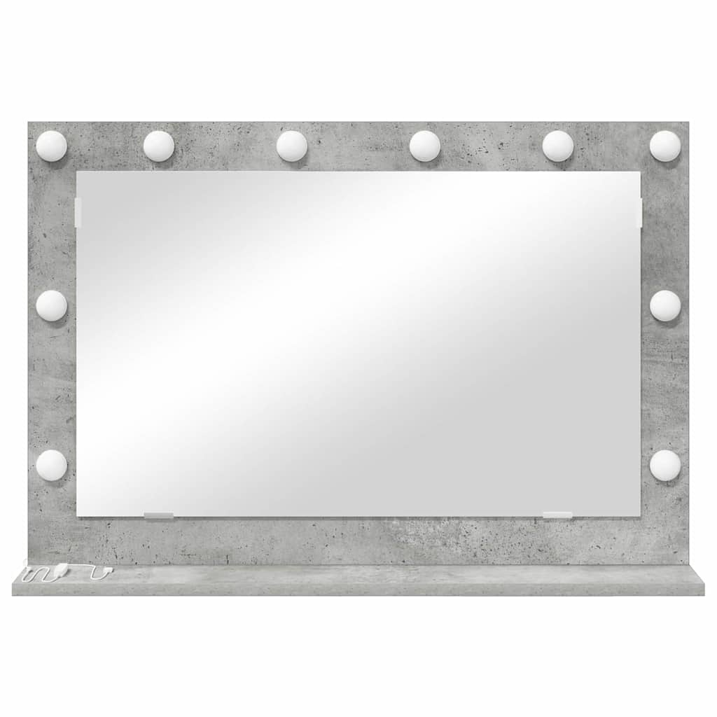 Vanity Mirror with Mirror Concrete Grey 80 x 55 x 18 cm