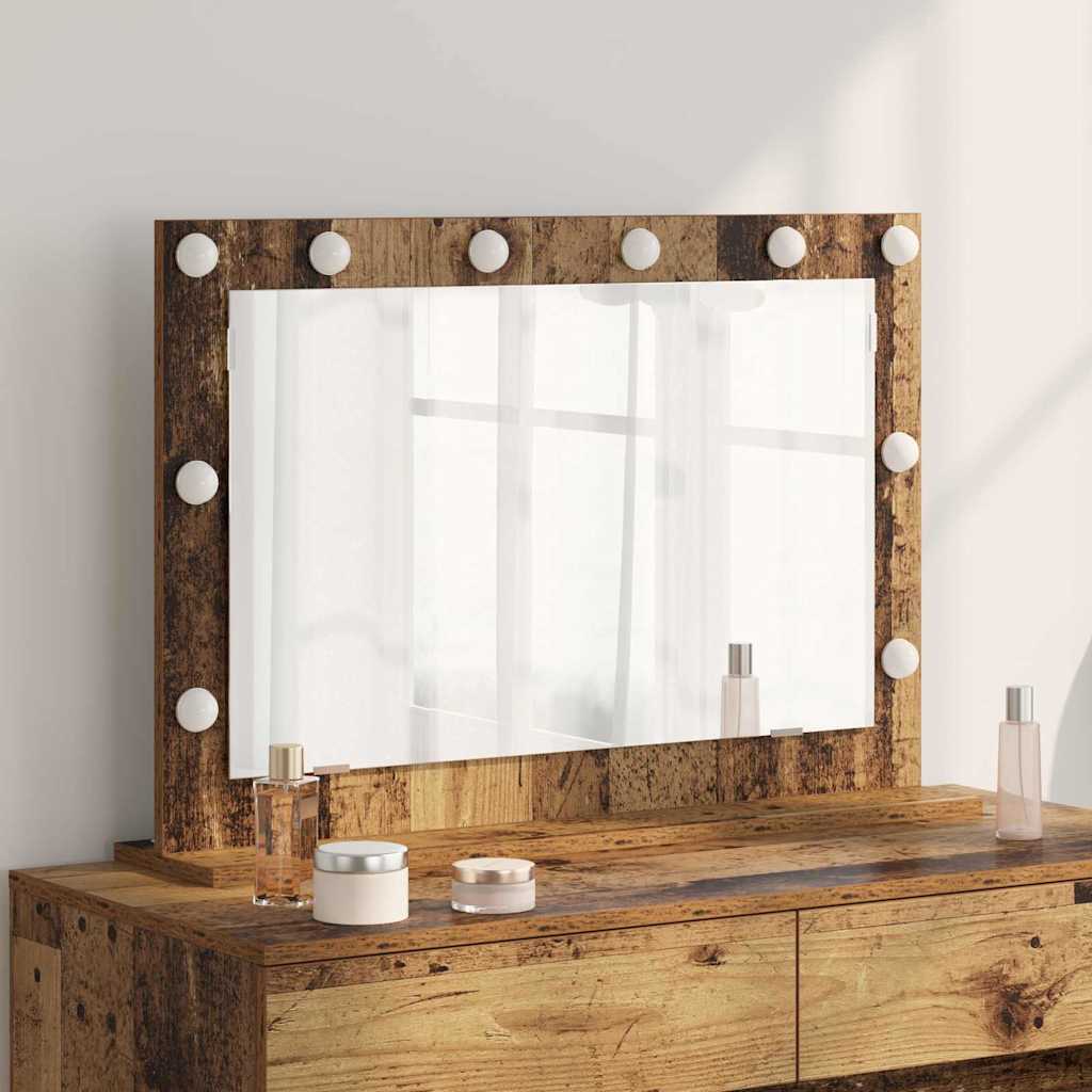 Vanity Mirror Engineered Wood And Glass