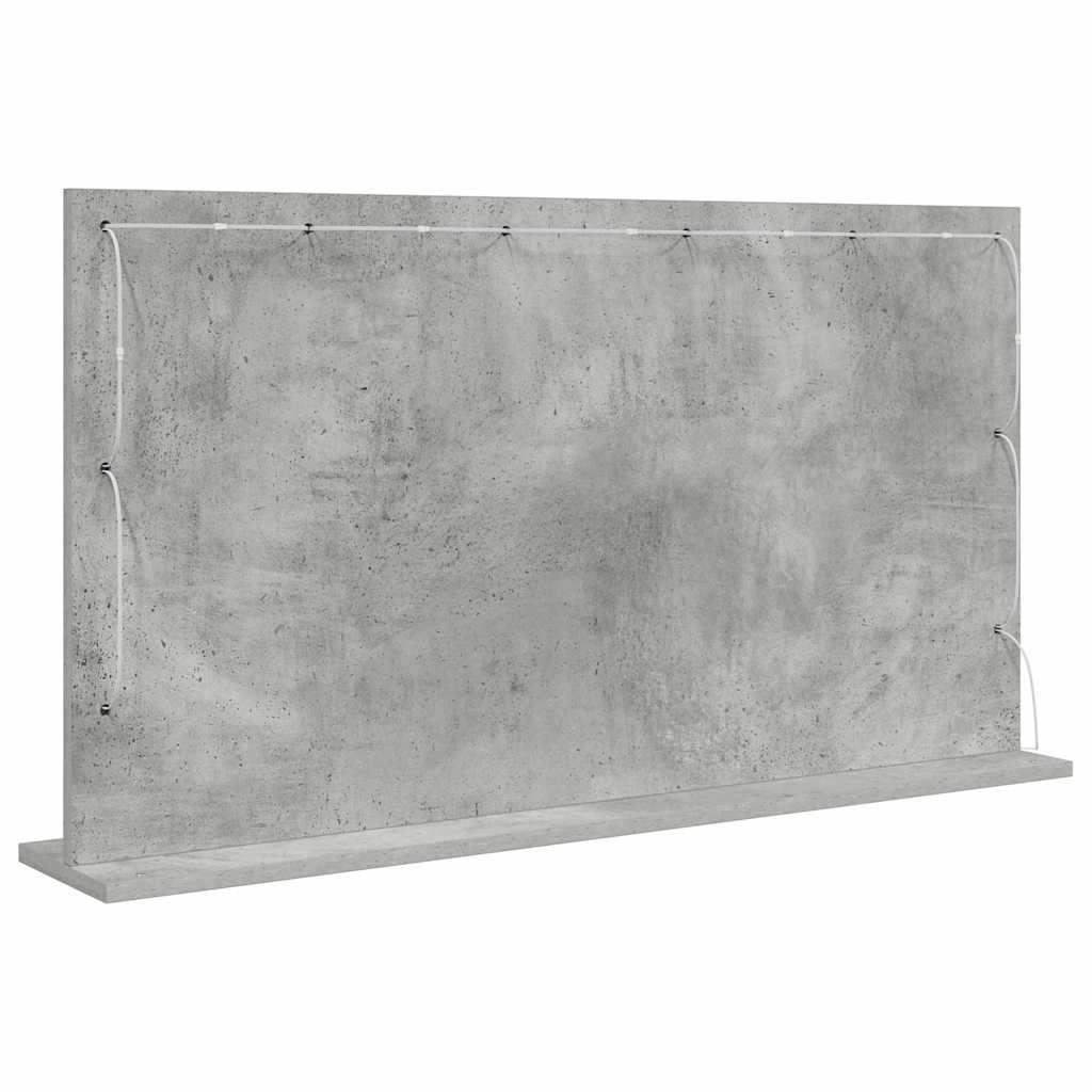 Vanity Mirror with Mirror Concrete Grey 100 x 55 x 18 cm