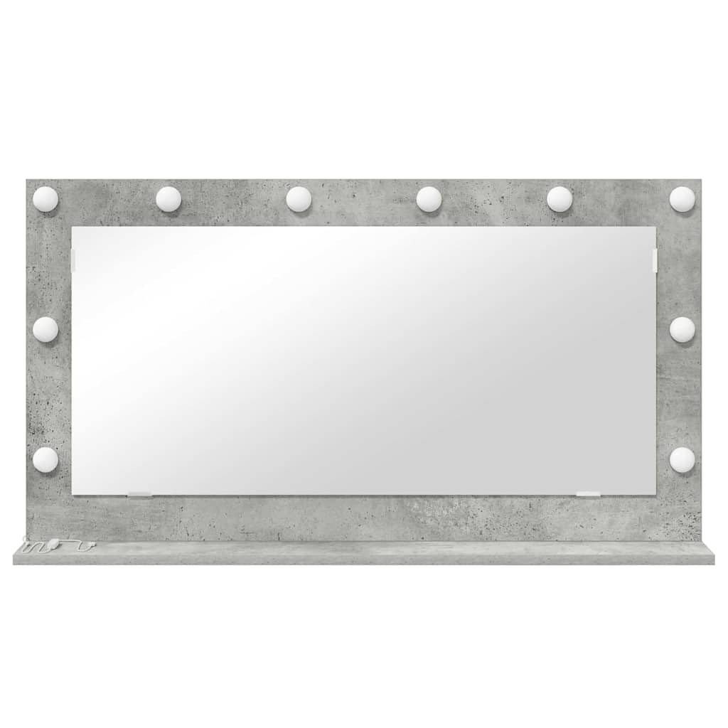 Vanity Mirror with Mirror Concrete Grey 100 x 55 x 18 cm