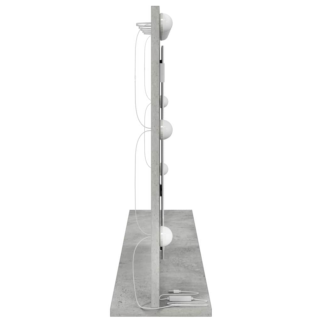 Vanity Mirror with Mirror Concrete Grey 100 x 55 x 18 cm