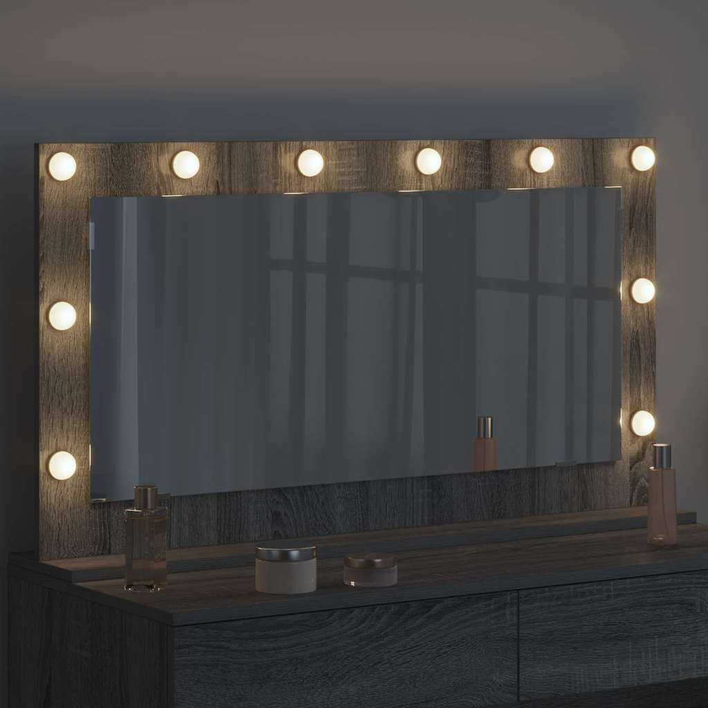Vanity Mirror with Mirror Grey Sonoma 100 x 55 x 18 cm